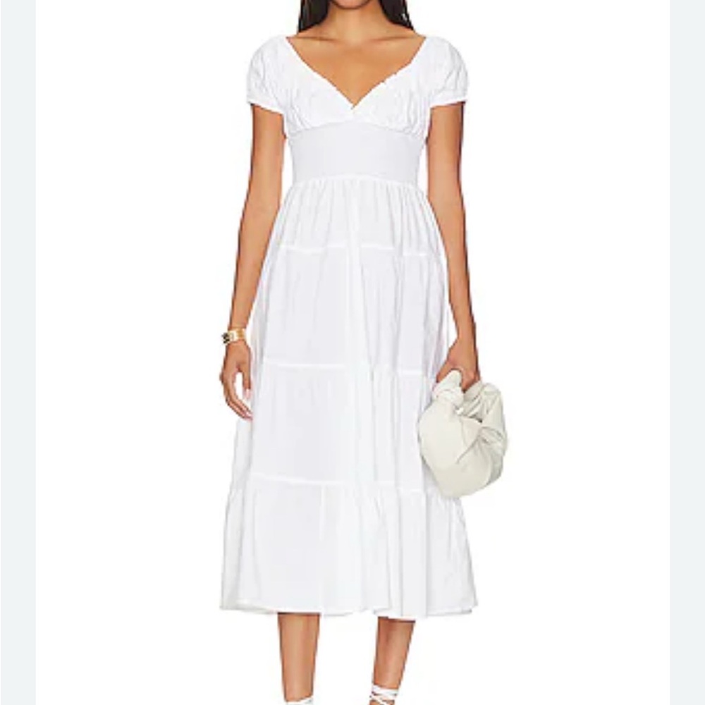 WeWoreWhat White Ruffled Maxi Dress
